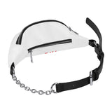 Unisex PU Chest Bag Hip Belt Fanny Pack Couple Zipper Pouch