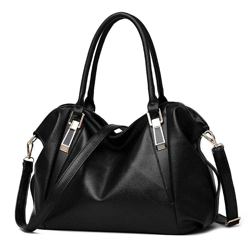 Women PU Leather Shoulder Bag Office Ladies Tote Handbag