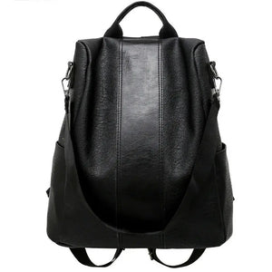 Women Brown Leather Travel Backpack Waterproof Shoulder School Bag