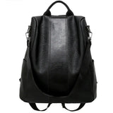Women Brown Leather Travel Backpack Waterproof Shoulder School Bag