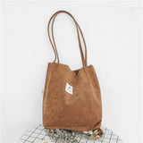 High Capacity Corduroy Tote Bag for Women