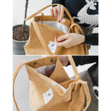 High Capacity Corduroy Tote Bag for Women