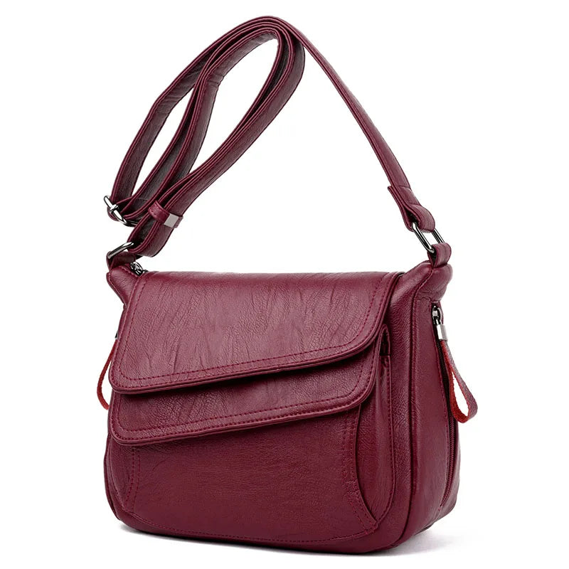 Women Leather Messenger Bag Summer Shoulder Purse