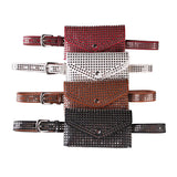 Women Waist Bag Punk Leather Belt Fanny Pack Rivet Hip Hop Waist Pack
