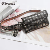 Women Waist Bag Punk Leather Belt Fanny Pack Rivet Hip Hop Waist Pack