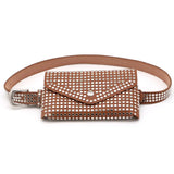 Women Waist Bag Punk Leather Belt Fanny Pack Rivet Hip Hop Waist Pack