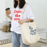 Casual Art Canvas Tote Bag Ins Letter Printed Women's Shoulder Bag