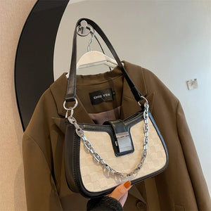 Checkerboard Chain Women's Shoulder Bag
