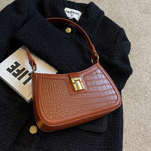 Crocodile Pattern Women's Messenger Shoulder Bag