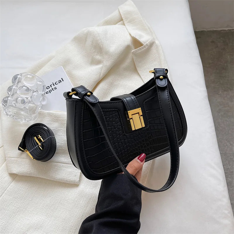 Crocodile Pattern Women's Messenger Shoulder Bag