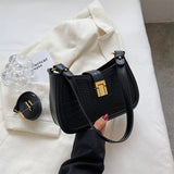 Crocodile Pattern Women's Messenger Shoulder Bag