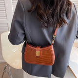 Crocodile Pattern Women's Messenger Shoulder Bag