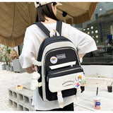 Girls Campus School Bag Set Large Capacity Backpacks for Students