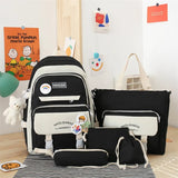 Girls Campus School Bag Set Large Capacity Backpacks for Students