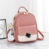 Small Leather Backpack for Women Girls
