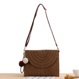 Paper Braided Straw Bag Beach Crossbody Women's Handbag