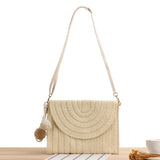 Paper Braided Straw Bag Beach Crossbody Women's Handbag