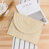 Paper Braided Straw Bag Beach Crossbody Women's Handbag
