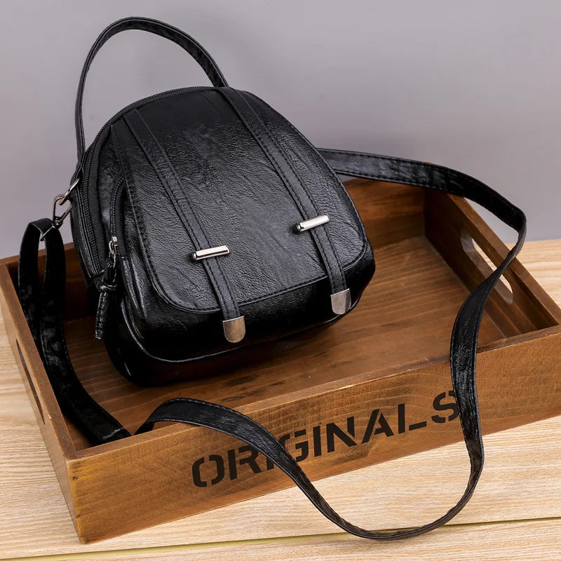 Retro Messenger Bags Women's Soft Leather Shoulder Bag