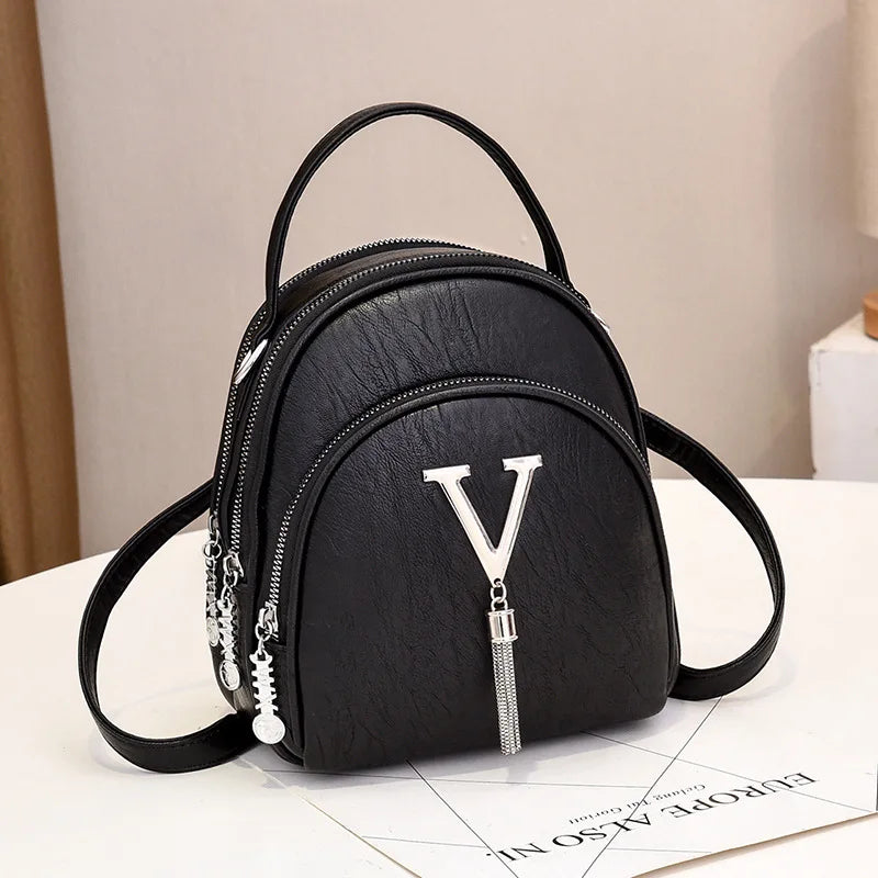 Women's Small Shoulder Bag Mini Tote Backpack for School Girls