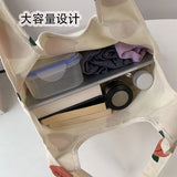 Large Capacity Women's Canvas Shoulder Bag for School