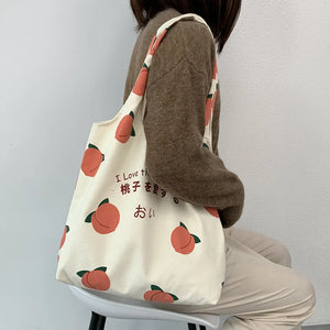 Large Capacity Women's Canvas Shoulder Bag for School