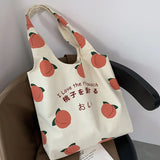 Large Capacity Women's Canvas Shoulder Bag for School