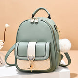 Women's Small Leather Shoulder Bag Soft Backpack