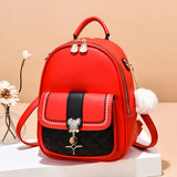 Women's Small Leather Shoulder Bag Soft Backpack