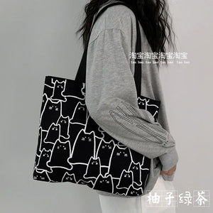 Women's Large Capacity Shoulder Bag for Students and Art, Casual Handbag