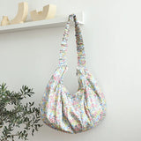 Floral Armpit Casual Shoulder Bag Pleated Messenger Bag