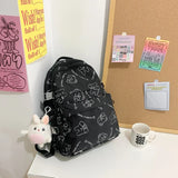 Girls' Printed School Backpack Large Capacity Travel Backpack Women