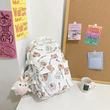 Girls' Printed School Backpack Large Capacity Travel Backpack Women