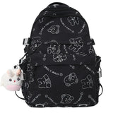 Girls' Printed School Backpack Large Capacity Travel Backpack Women