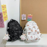 Girls' Printed School Backpack Large Capacity Travel Backpack Women