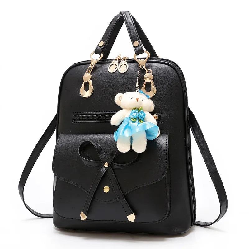Girls Shoulder Bag Bow School Backpack for Women