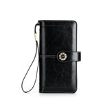 Vintage Oil Wax Leather Wallet Handbag
