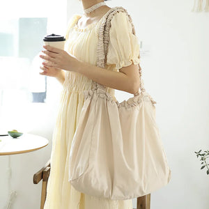 Large Capacity Nylon Shoulder Bag Casual Handbag Crossbody Shopping Bags