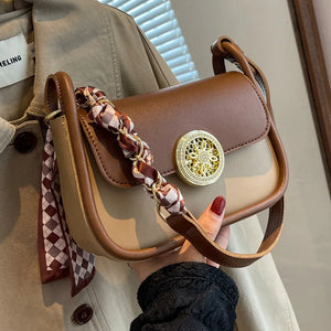 Women's Texture Messenger Bag Small Square Crossbody Bags