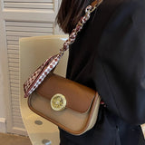 Women's Texture Messenger Bag Small Square Crossbody Bags