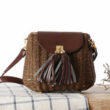 Rattan Small Fresh Sling Straw Bag Beach Vacation Woven Shoulder Bag