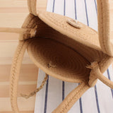 Round Cotton Rope Crossbody Woven Beach Bag