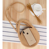 Round Cotton Rope Crossbody Woven Beach Bag