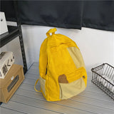 Girls Canvas School College Backpack Harajuku Style