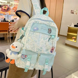 Girls School Backpack Large Capacity Light Graffiti Backpack