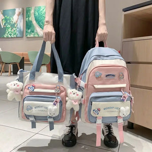 Girl's Schoolbag with Large Capacity for Primary Students