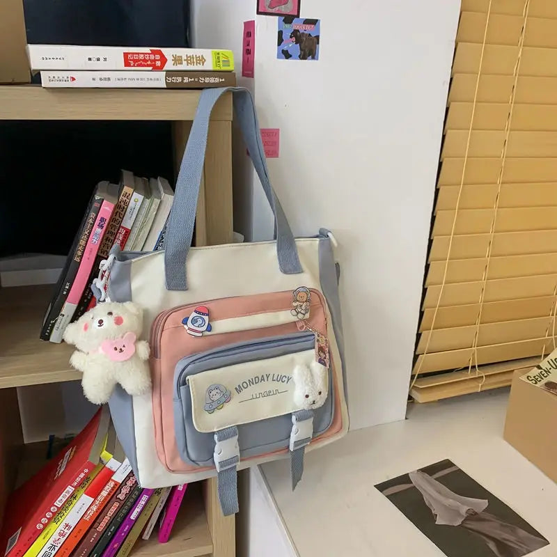 Girl's Schoolbag with Large Capacity for Primary Students