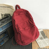 Female Travel Shoulder Bags Harajuku College Students Washed Canvas Backpacks