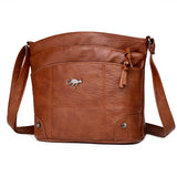 Soft Leather Women's Shoulder Bag Retro Crossbody Bags