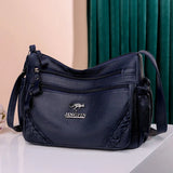 Soft Leather Multi-Layer Messenger Bag Women's Crossbody Bag